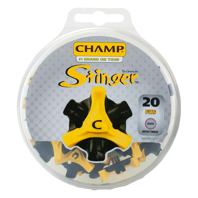 CHAMP スティンガー3 スパイク鋲 ミリ 20個入り S-87 ゴルフ用品 ゴルフスパイク (定形外) 1