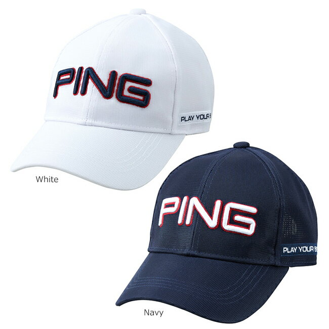 PING ピン メンズ 撥水メッシュキャップ HW-P221 ゴルフ用品 ゴルフキャップ 帽子 定形規格外 