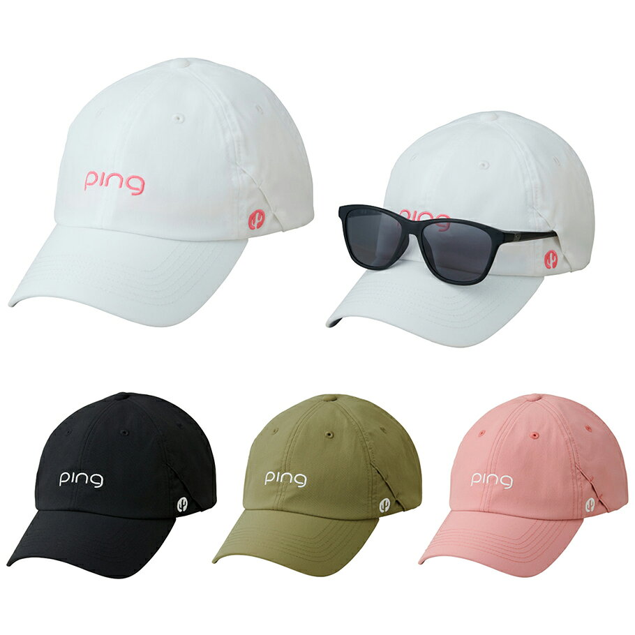 PING ピン サングラスホルダーキャップ HW-L2609 レディース 帽子 ゴルフキャップ