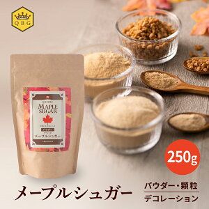 【メープルシュガー250g】パウダー 顆粒 デコレーション リピーター続出 売れてます! カナダ ケベック州 プロ御用達 本格派 ピュア クインビーガーデン 公式 高評価 お菓子作り パンケーキ 製菓 製パン ヘルシー