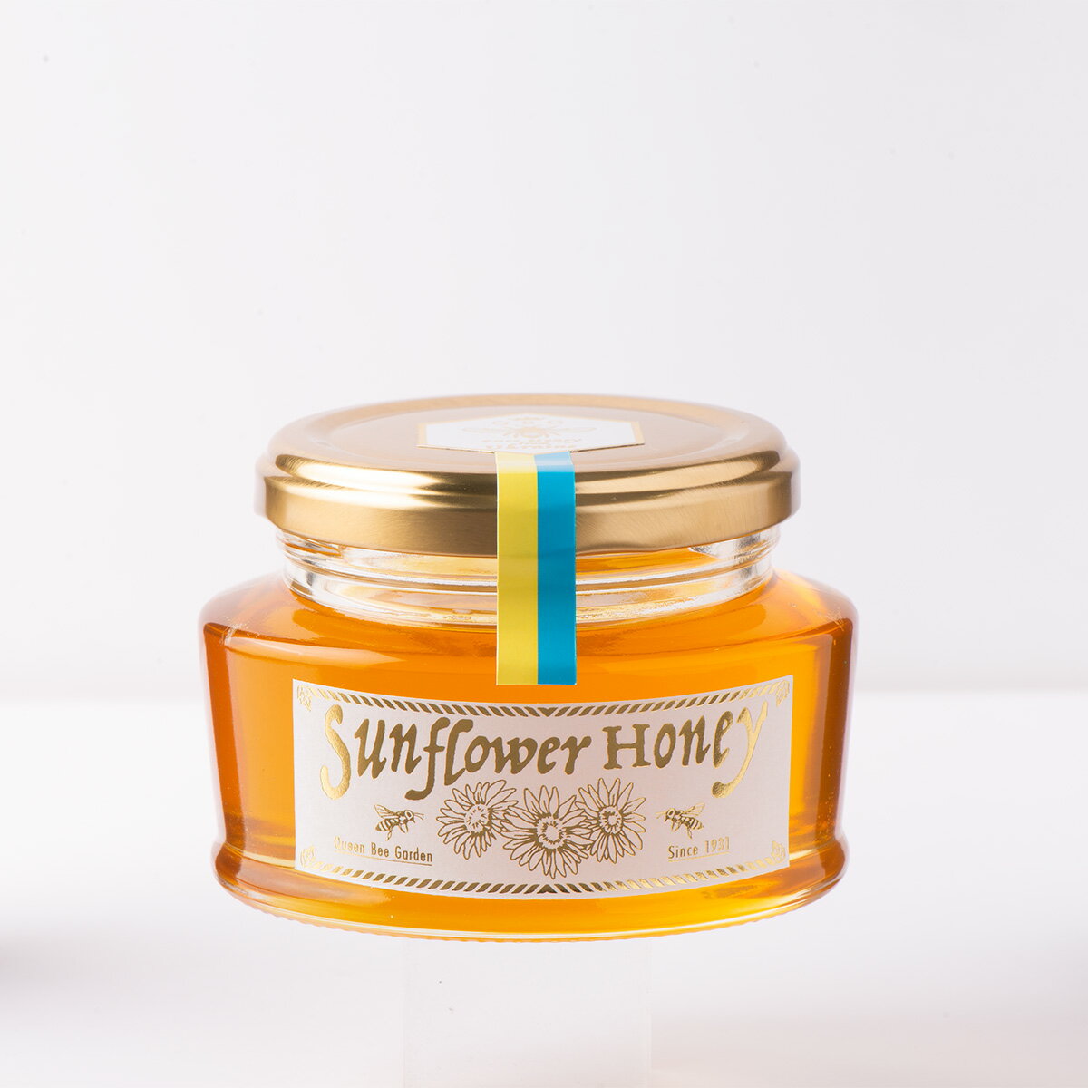 【QBG. Sunflower Honey from Ukraine ウクライナひまわりはちみつ 110g】 ウクライナ 画家 コラボ はちみつ ハニー honey 110g 瓶 瓶入りはちみつ 荻野夕奈