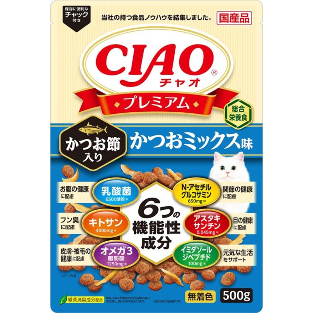 チャオ(CIAO)プレミアムかつお節入りかつおミックス味500g