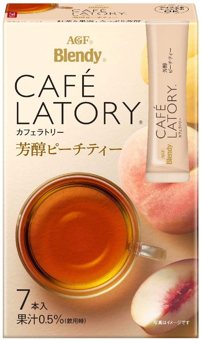 送料無料 AGF ブレンディ カフェラトリー スティック 芳醇ピーチティー 7本×6箱 ポイント消化