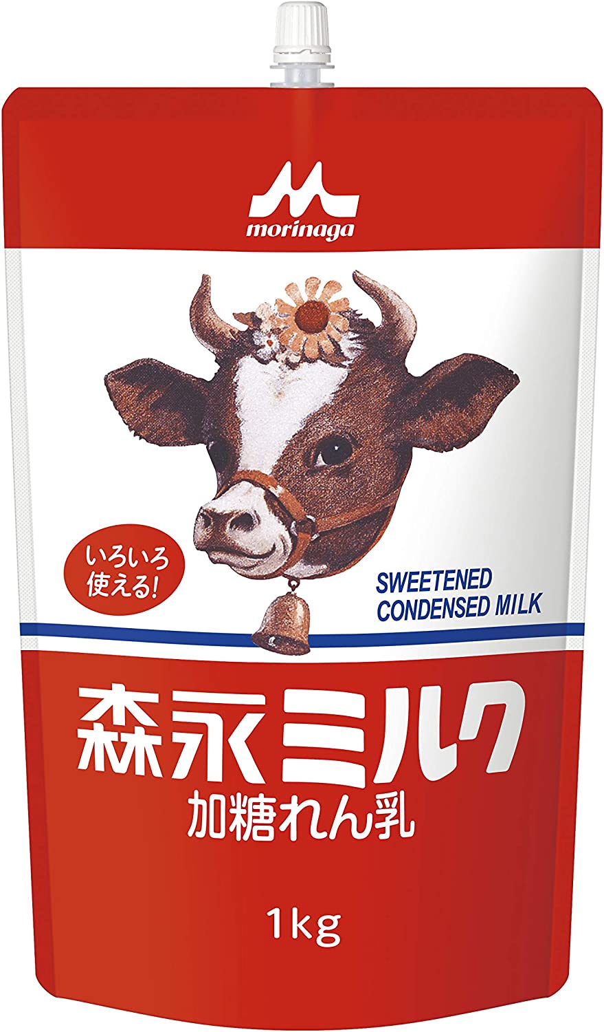 送料無料 森永 加糖れん乳 森永ミルク スパウトパウチ 1kg [業務用 大容量 コンデンスミルク 練乳] ポイント消化