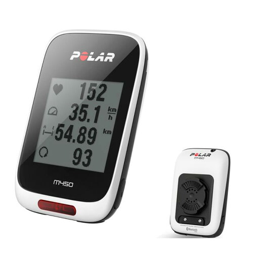 POLAR(ポラール)M450HR心拍センサー付トレーニングコンピューターホワイト【自転車】