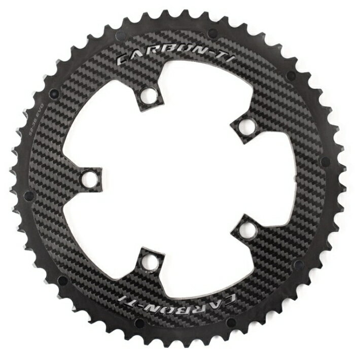 Carbon Ti（カーボンチ）X-CarboRing EVO（5アーム/PCD110/50T）アルミ/カーボン製アウターチェーンリング