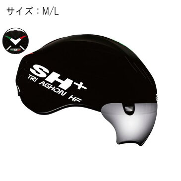 SH＋（エスエイチプラス）TRIAGHON HF トライアゴンHF ブラック/FLAG サイズM/L ヘルメット