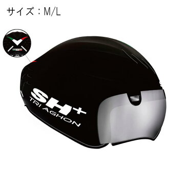 SH＋（エスエイチプラス）TRIAGHON トライアゴン ブラック/FLAG サイズM/L ヘルメット