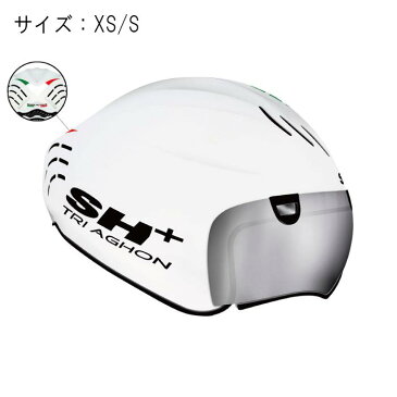 SH＋（エスエイチプラス）TRIAGHON トライアゴン ホワイト/FLAG サイズXS/S ヘルメット