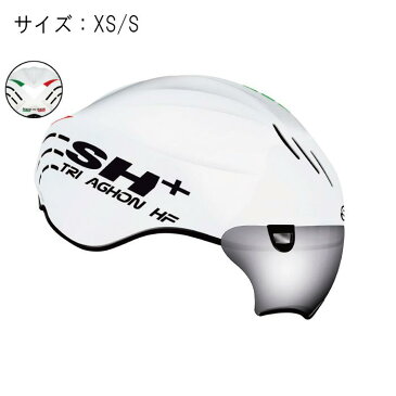 SH＋（エスエイチプラス）TRIAGHON HF トライアゴンHF ホワイト/FLAG サイズXS/S ヘルメット