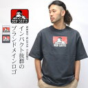 BEN DAVIS tシャツ 半袖 ティーシャツ Tシャツ ロゴ プリント バックプリント クルーネック 丸首 ブランド ベンデイビス 綿100% トップス カットソー メンズ レディース ユニセックス 2L LL XL ワイドシルエット オーバーサイズ ヘビーウェイト 厚手