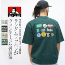 ベンデイビス ペアTシャツ BEN DAVIS tシャツ 半袖 ティーシャツ Tシャツ ロゴ ワッペン 刺繍 プリント クルーネック 丸首 ブランド ベンデイビス 綿100% トップス カットソー メンズ レディース ユニセックス 2L LL XL ワイドシルエット オーバーサイズ ヘビーウェイト 厚手 夏物