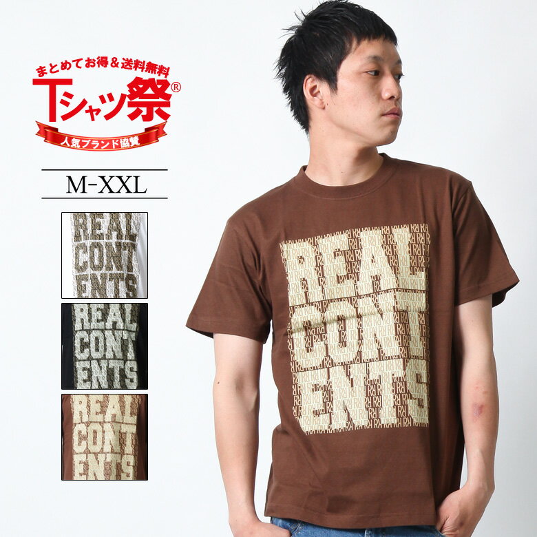 REALCONTENTS Tシャツ メンズ 半袖 Tシャツ 