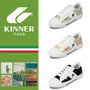 【選べる福袋対象!】【OUTLET SALE!】kinner キナー 白底 軽量 レースアップ キャンバス スニーカー 合わせやすい italy イタリア ブランド スポーティ カジュアル レディース デッキ シューズ 靴 コーデ 高反発 クッション 23ss