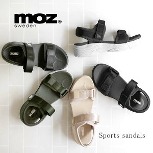 【人気！再入荷】moz モズ ワンポイント ダブルベルト マジックテープ 厚底 スポーツ サンダル 靴 レディース ストラップ エルク かわいい プラットフォーム スポサン スニーカーサンダル かかとあり 履きやすい 人気