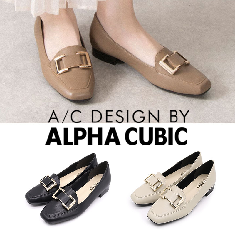 【10%off中!】3E 日本製 超軽量 ALPHA CUBIC スクエアトゥ パンプス 柔らかい履き心地 エレガント 安定感のあるヒール 疲れにくい 幅広さん オフィス ビジネス カジュアル 片足 160グラム 痛くならない 春 夏 秋 冬 オールシーズン おしゃれ フラット