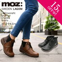 【15%off中!】moz モズ チャッカブーツ レディース 軽量 痛くない レースアップ ショートブーツ サイドゴア アンクルブーツ スニーカーブーツ 歩きやすい 疲れない 幅広 ゆったり 3.5cmヒール 北欧 スウェーデン おしゃれ 黒 ダークブラウン ブラック