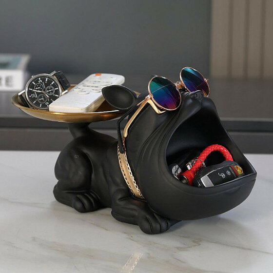 犬 小物入れ 収納 インテリア フレンチブルドッグ【ブルドッグ フレブル 小物入れ 犬 動物 オーナメント オブジェ トレイ リビング オシャレ サングラス 鍵 キーケース 時計 お菓子入れ プレゼント ギフト 犬好き 誕生日 引っ越し祝い