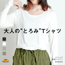 Tシャツ 長袖 レディース 無地 愛されるデコルテ。ストレッチ長袖カットソー トップス カットソー ストレッチ クルーネック ボートネック 大きいサイズ ゆったり とろみ カジュアル 通勤 OL おしゃれ n_marai 春服 その1