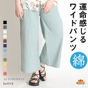 ワイドパンツ レディース きれいめ 春 夏 パンツ ワイド フレア ウエストゴム ボトムス フレアパンツ ガウチョパンツ ガウチョ ストレートパンツ コットンパンツ チノパン 綿パンツ 綿パン カラーパンツ ポケット 無地 イージーパンツ 綿 コットン 100 涼しい