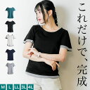 Tシャツ カットソー 半袖 レディース レイヤード風 重ね着風 これだけで完成。フレアー袖シャーリングカットソー 大きいサイズ トップス クルーネック フレア袖...