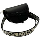 Loewe ロエベ ゲートデュアル バッグ ミニ ソフトカーフ&ジャカード レディース プレゼント ギフト ブラック 新品