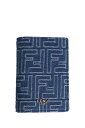 ff denim and leather bi-fold card holder