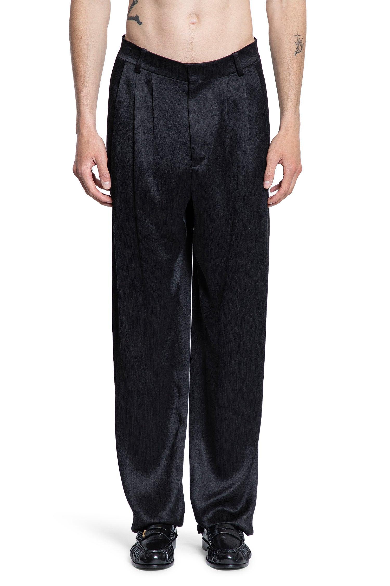 baggy pants in silk satin crepon
