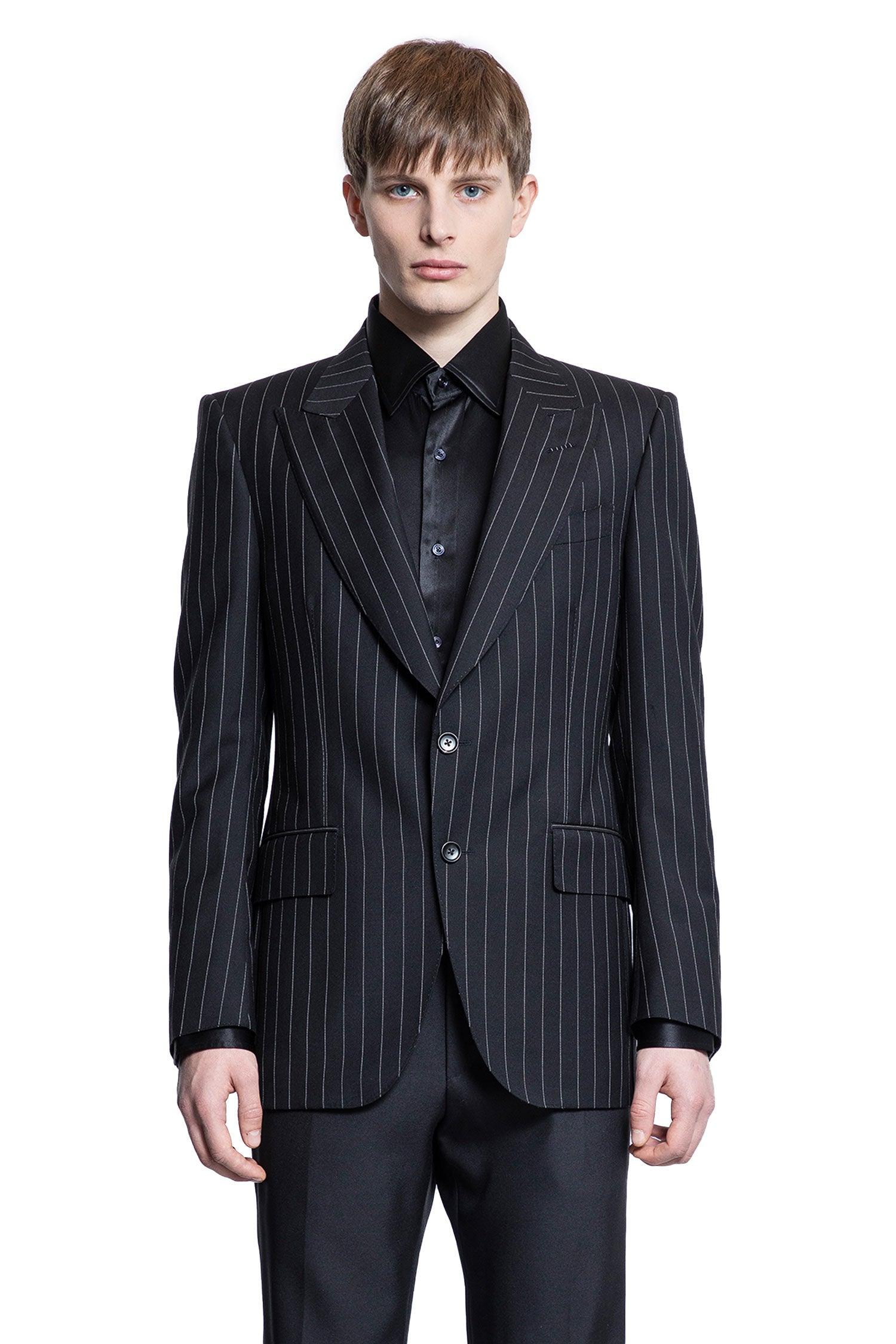 wool mohair pinstriped blazer