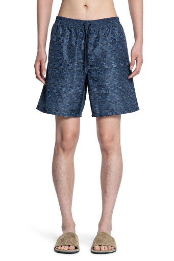 denim-effect ff nylon swim shorts denim-effect ff nylon swim shorts