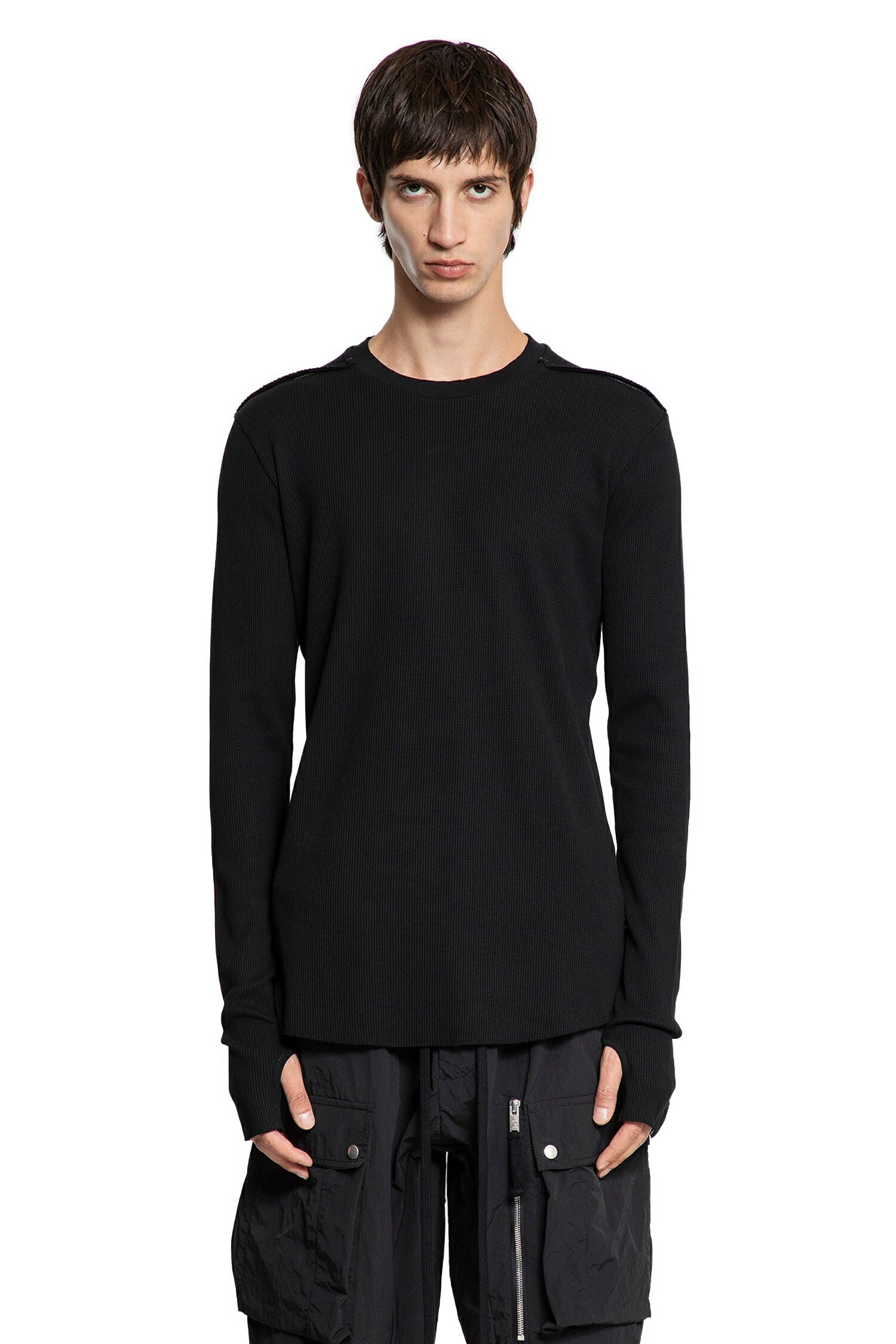 waffle jersey long sleeve t-shirt