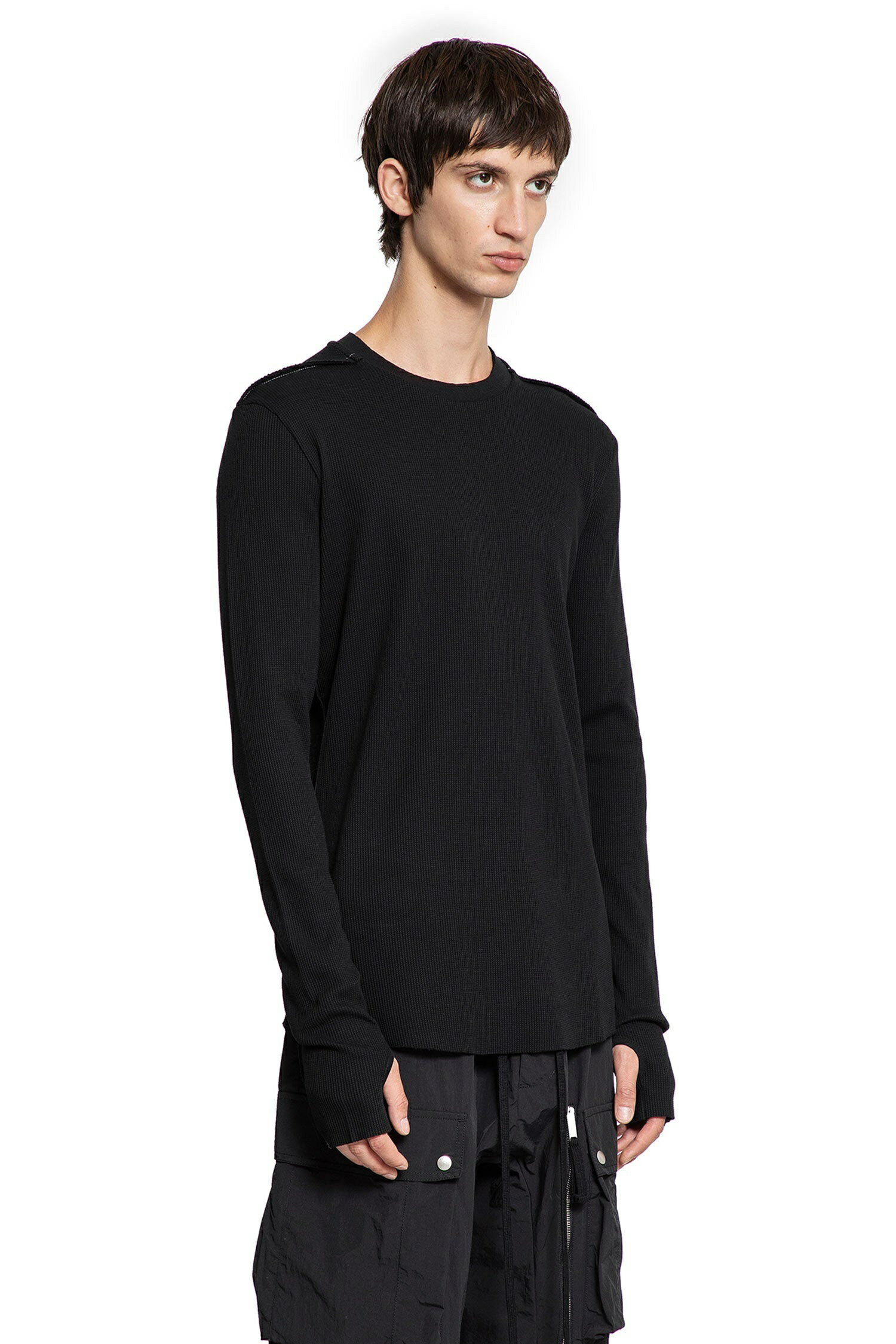 waffle jersey long sleeve t-shirt