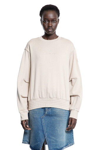 pleated sleeve cotton sweatshirt pleated sleeve cotton sweatshirt