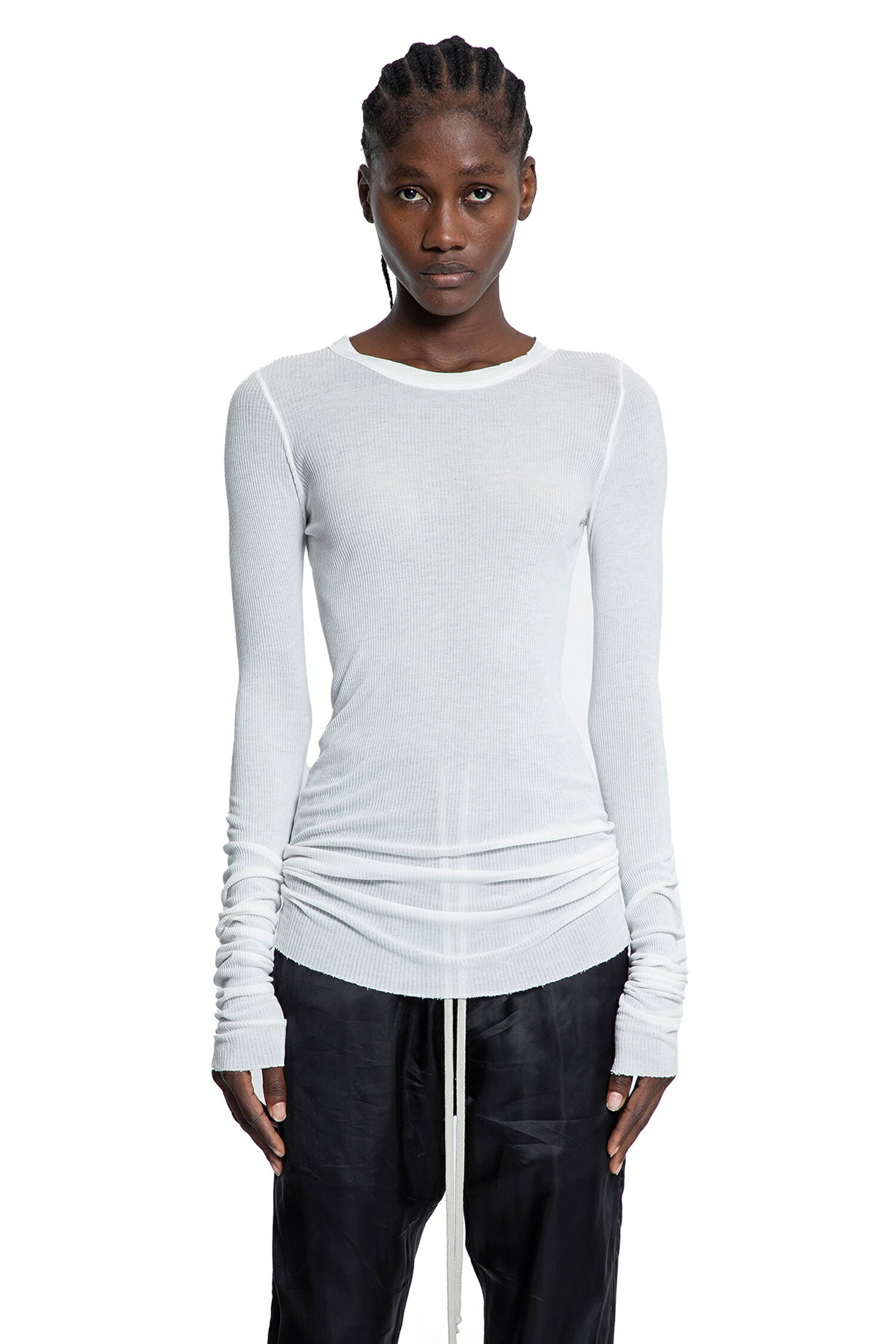 rick owens　リック・オウエンス　ビスコプスシルクリブジャージーリブLS T