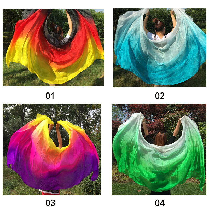送料無料 シルクベール ベリーダンス ベール シルク ステージグッズ ステージアイテム アクセサリー 18colors 楽天海外通販 2
