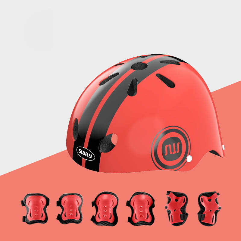 送料無料 ヘルメット 子供用 プロテクター4点 膝当て 肘当て 手のひら エルボーガード パット自転車 幼児用ヘルメット キッズヘルメット スポーツ 転倒防止 ...