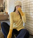送料無料 ニット レディース トップス 切り替えデザイン 長袖 カットソー 長袖 女性用 リブ シンプル 春物 秋 おしゃれ 伸びる シンプル 上品 フェミニン...