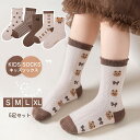 【送料無料】キッズ ソックス 子供 靴下 5足セット 熊柄 ショートソックス ベビー靴下 キッズ靴下 女の子 保育園 幼稚園 小学生 女児 かわいい ギフト プ...