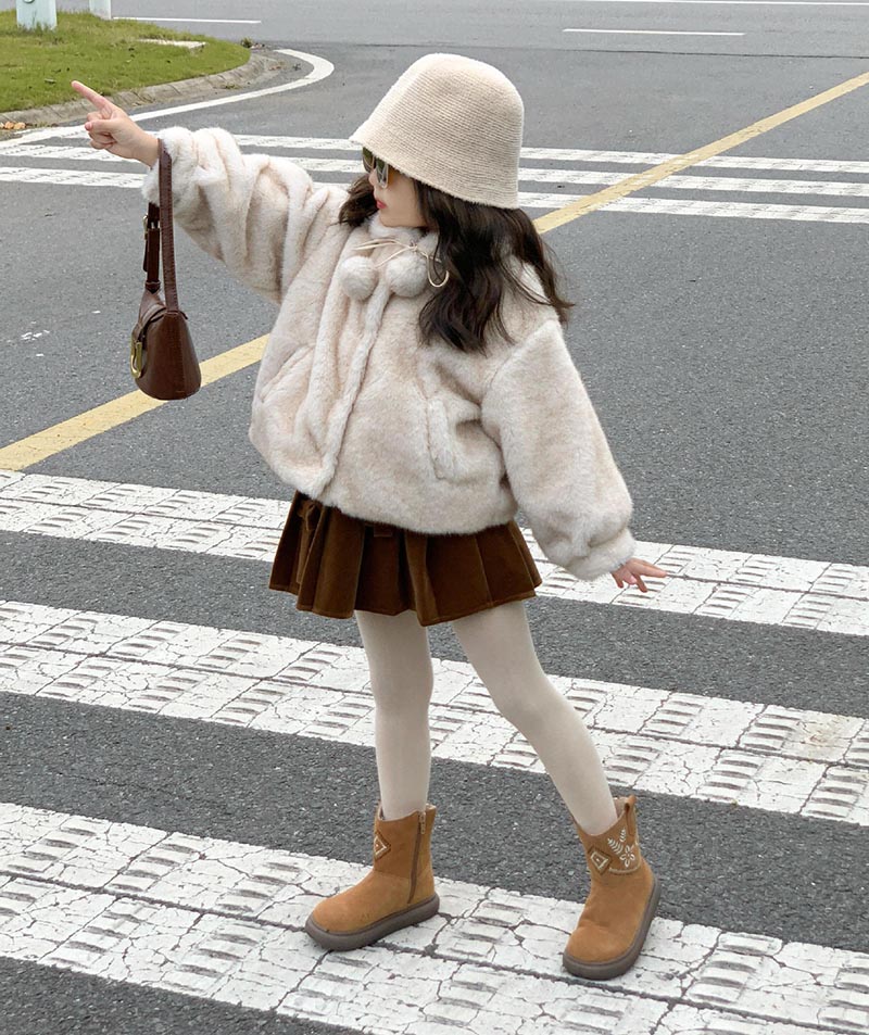 送料無料 キッズ ボアコート キッズ ボアジャケット 子供 フェイクファージャケット ショート 秋冬用 ..