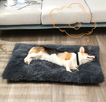 送料無料 ペットベッド ペットマット ペットクッション 小型/中型 犬猫兼用 寝床 猫用 北欧 猫グッズ 可愛い ふわふわ 柔らかい 暖かい 滑り止め 洗濯ok 65x48cm 楽天海外通販