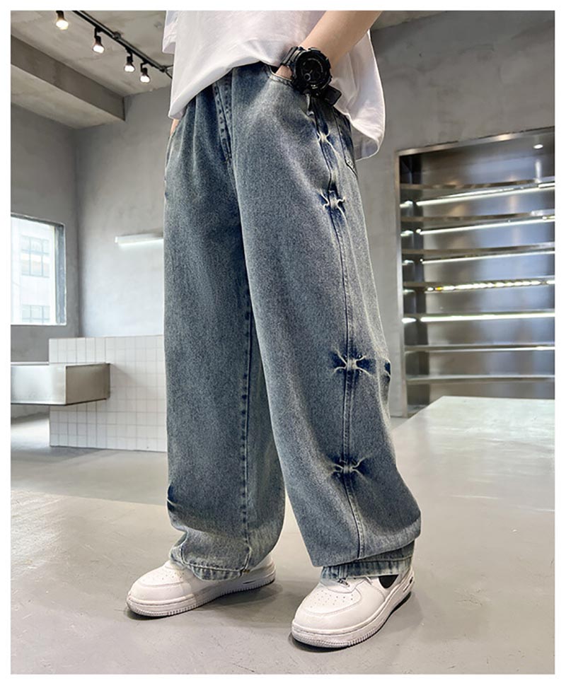 送料無料 子供服 男の子 ジーンズ 秋着 春着 学生 デニムパンツ 学生 キッズ用 ロングパンツ パンツ こども服 韓国 子供服 ボトムス ファッション かっこいい 通学着 普段着 レジャー 散歩発表会 入学式 卒業式 旅行 120cm 130cm 140cm 150cm 160cm 170cm 楽天海外通販