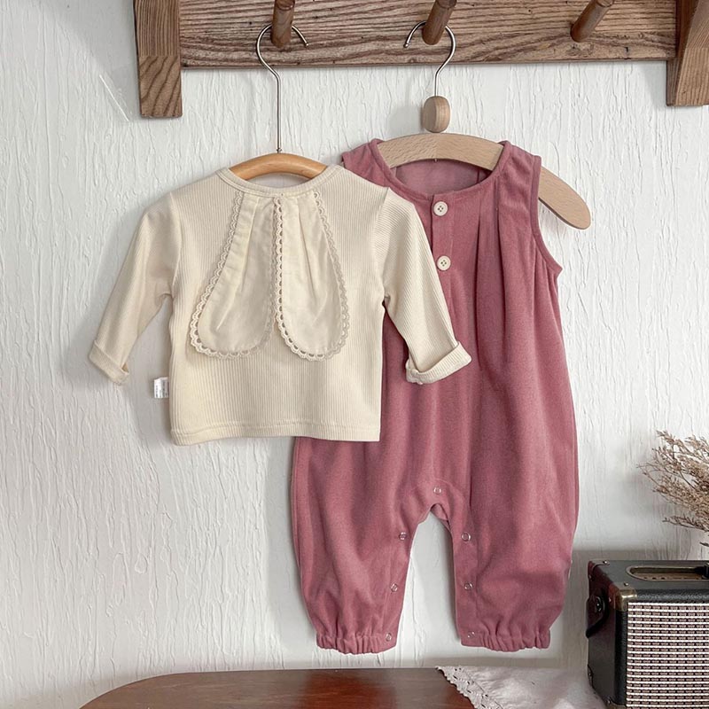 【送料無料】ベビー服 セットアップ キッズ ベビー サロペット 赤ちゃん オーバーオール 女の子 男の子 ロンパース 長袖 トップス 子供服 春秋 上下セット 新生児 おしゃれ 可愛い ルームウェア 新生児服 通園 幼稚園 出産祝い 楽天海外通販