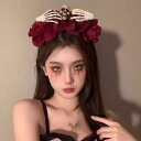 【送料無料】ハロウィン 花カチューシャ 髪飾り レディース キーズ 骸骨 コスプレ 爪 手 着付け小物 上品 パーティー 女の子 ヘアアクセサリー おしゃれ シ...