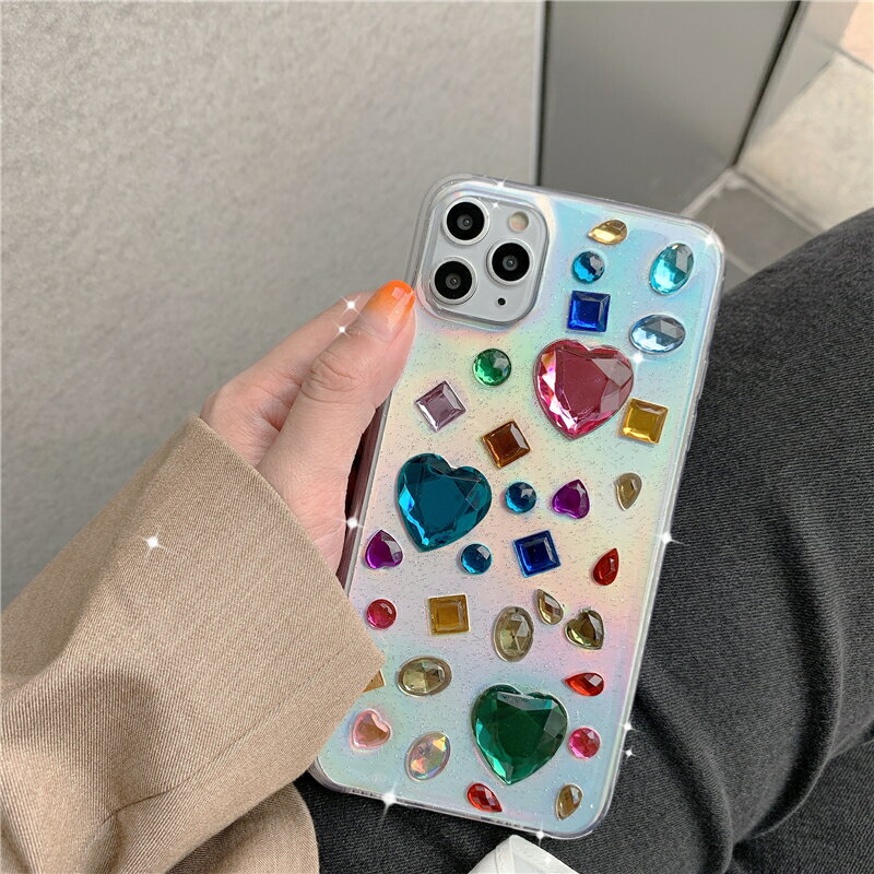 送料無料 iPhone11 ケース 互換品 レーザカラー クリスタルー ラインストーン 宝石 少女 キラキラ iPhone SE2 iPhoneX アイフォン11 XSMax Pro ケース 8plus 7plus XR XS X 7 iPhone8 iPhoneXR ケース スマホケース カバー シンプル おもしろ 可愛い 超耐衝撃 楽天海外通販