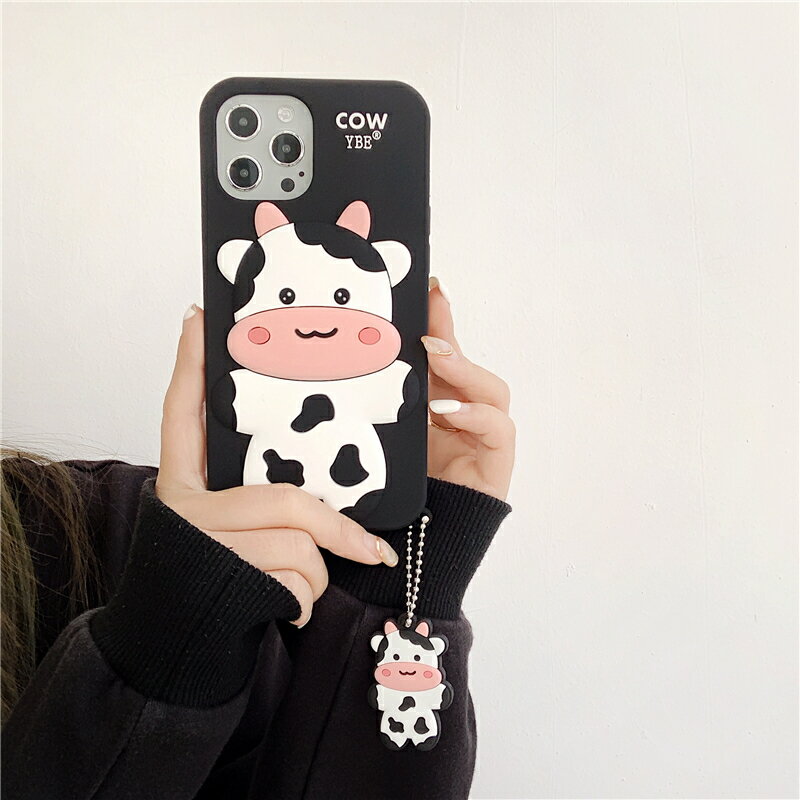 送料無料 iPhone12 ケース 互換品 乳牛 cow ウシ 2点セット cattle ストラップ iPhone iPhoneX ケース アイフォン11Pro 8 XR XS X 7 iPhone8 iPhoneXR ケース スマホケース カバー シンプル かわいい クリア 可愛い シリカゲル 耐衝撃 ストラップホール 楽天海外通販