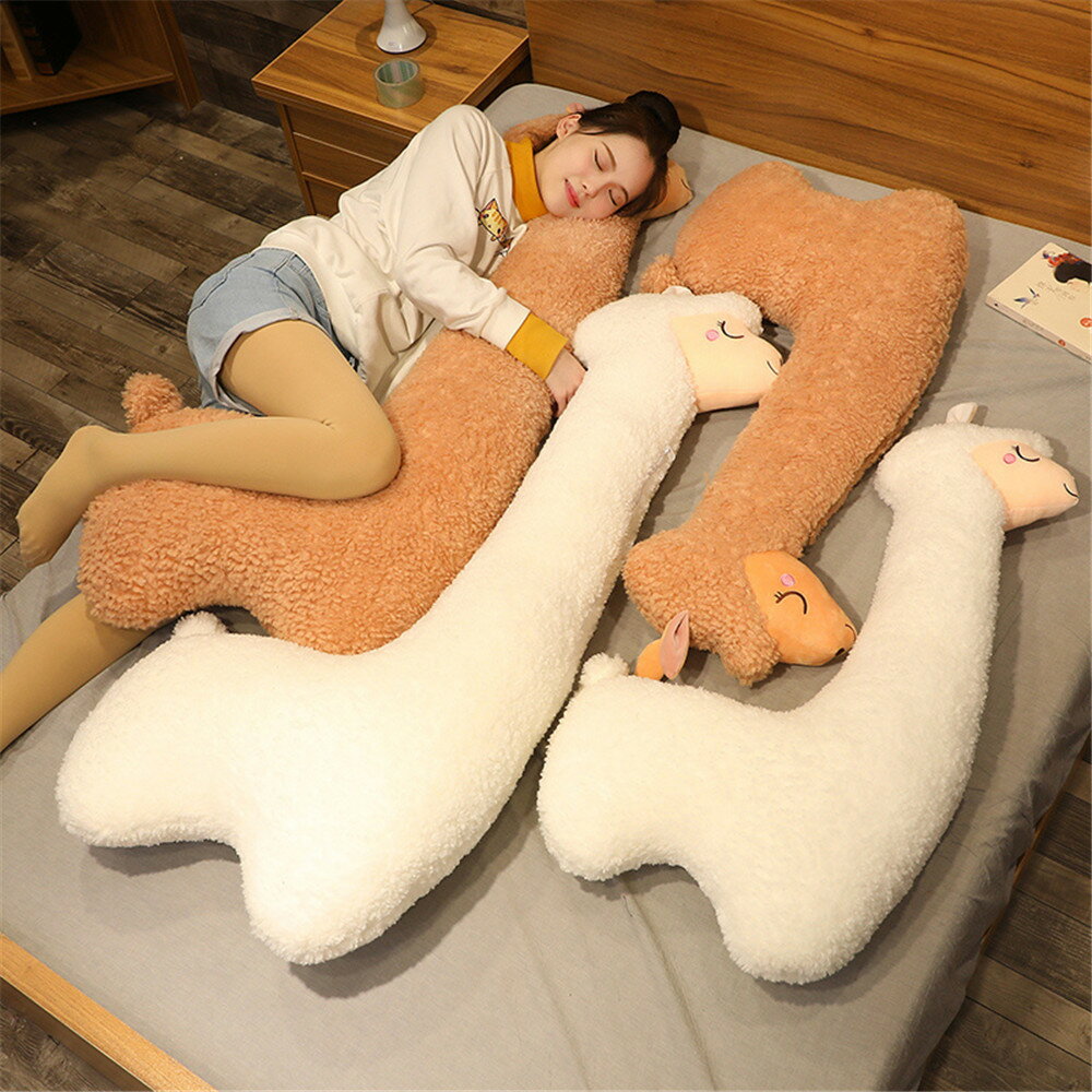 送料無料 75cm 長いぬいぐるみ 全2カラー アルパカ alpaca 抱き枕 ぬいぐるみ インテリア 子供 おもちゃ 動物 可愛い かわいい 彼女に ふわふわで癒される 柔らか 心地いい プレゼント ギフト 楽天海外通販