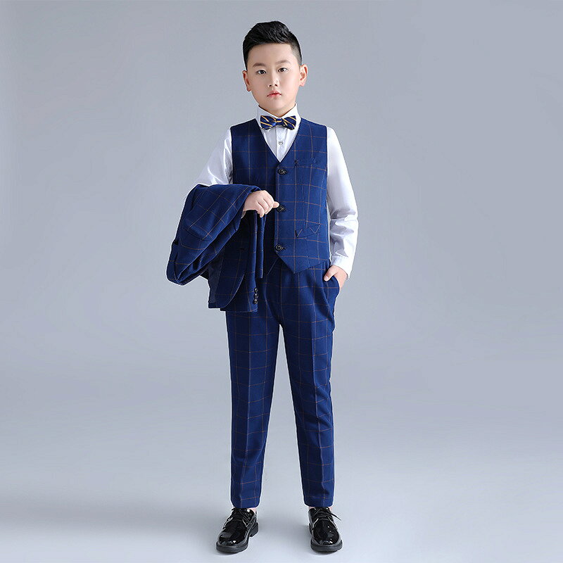 送料無料 子供服 フォーマル スーツ 男の子 4点セット 大きいサイズ 子供 キッズ ...