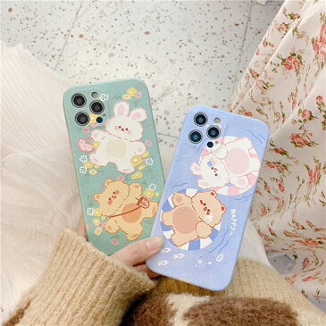 送料無料 iPhone12 カップル couple ケース クマ 熊 ベア bear ウサギ 兔 rabbit 浮き輪 花 SE2 iPhoneX アイフォン11 12mini 12promax XSMax Pro 8plus 7plus XR XS X 7 iPhone8 iPhoneXR ケース スマホケース カバー シンプル おもしろ クリア 可愛い 耐衝撃 楽天海外通販