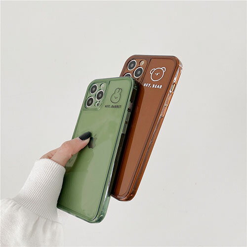 送料無料 iPhone12 ケース 互換品 カップル couple クマ 熊 ウサギ 兔 rabbit bear 透明 SE2 iPhoneX アイフォン11 12mini 12promax XSMax Pro ケース 8plus 7plus XR XS X 7 iPhone8 iPhoneXR ケース スマホケース カバー シンプル クリア 可愛い 耐衝撃 楽天海外通販