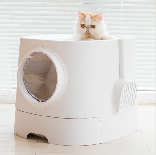 送料無料 猫 トイレ 樹洞タイプ キャットトイレ 散らかりにくいネコトイレ 本体 フルカバー 猫トイレ お掃除簡単 飛び散りにくい 大型猫 スコップ付き シンプル ペットトイレ おしゃれ 猫用品 …